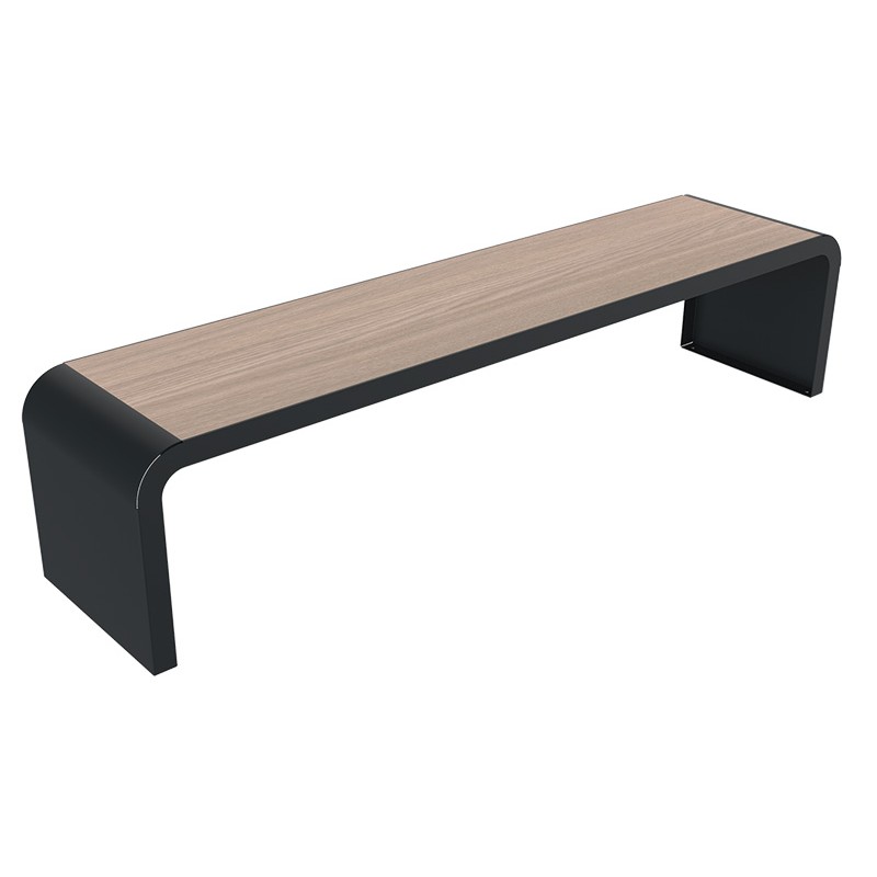 BANQUETTE BOIS COMPACT ET ACIER CLEVELAND
BANC SANS DOSSIER MODERNE POUR ESPACE URBAIN PROFESSIONNEL