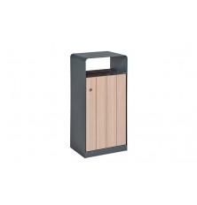 CORBEILLE RECTANGLE SOLANDO ACIER ET BOIS COMPACT DESIGN NATUREL
POUBELLE PUBLIQUE 60 L CONTRE POLLUTION URBAINE