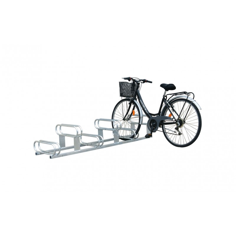 Support pour 3 vélos sur 2 niveaux en acier zingué. Support à vélo